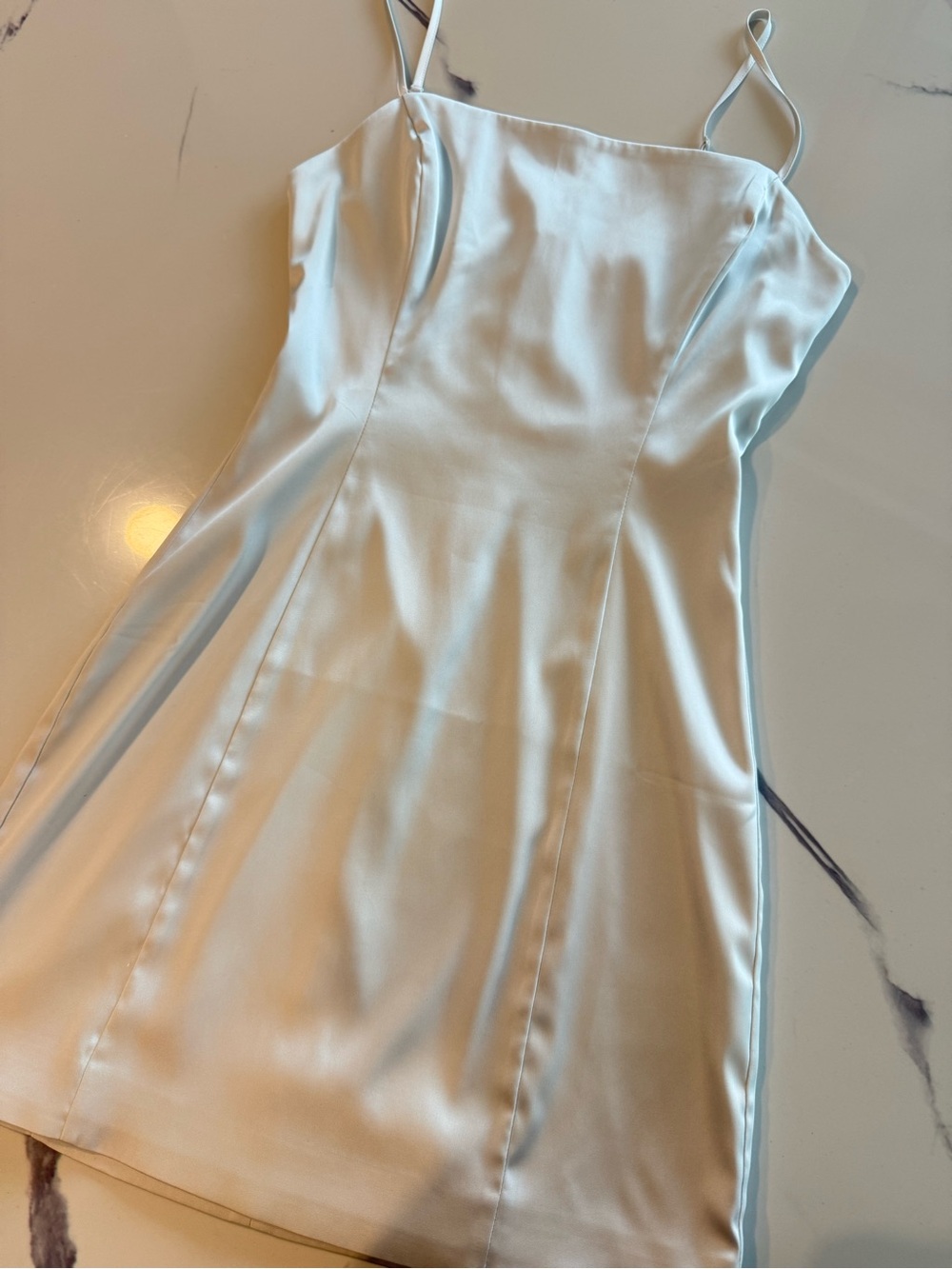 Sunday Best Cream Satin Slip Dress